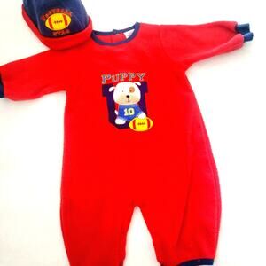 New without tag 3-6M fleece one piece and hat